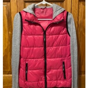 Marc New York Fuchsia Puffer with Heather Gray Accents Sz S